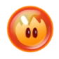 Pop orange bubble