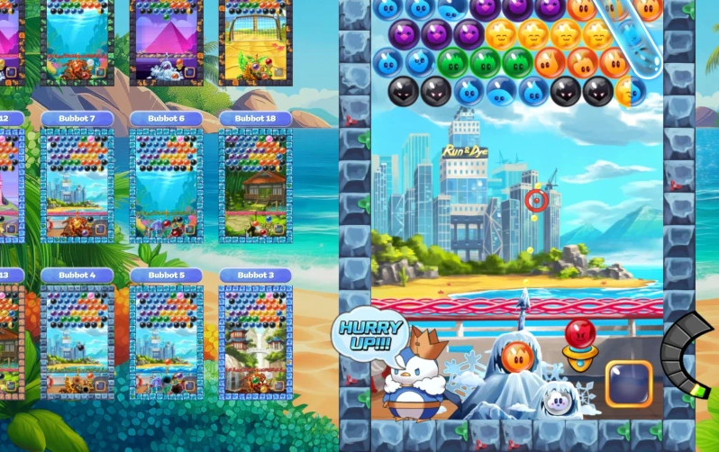 Bubbits screenshot showing active Bubble Shooter gameplay
