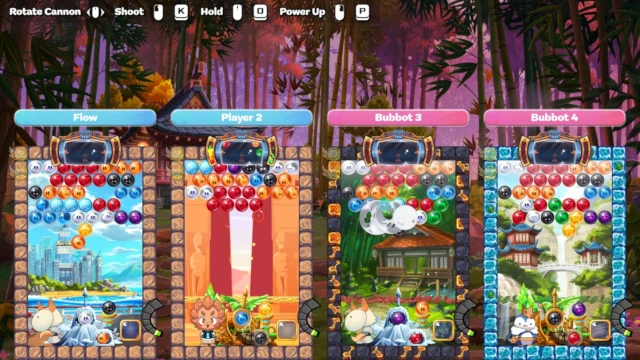 Colorful bubbles symbolizing fast and chaotic multiplayer interactions